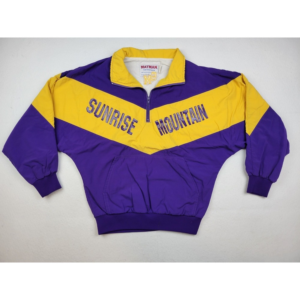 Vintage‎ Sunrise Mountain Lakers Colorway Windbreaker Pullover 1/4 Zip Jacket S